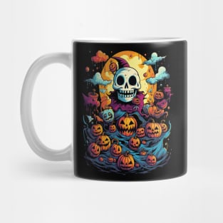 Halloween Anime Jester Skull Mug